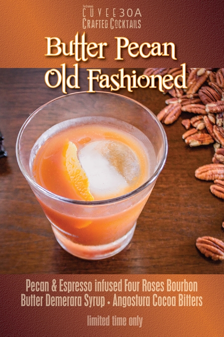 Butter Pecan Old Fashioned | Cuvee 30A Hand Crafted Cocktail Special