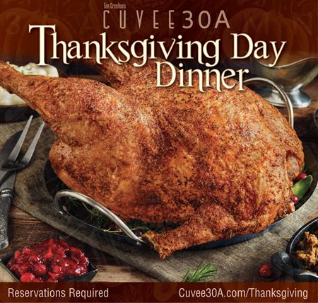 Thanksgiving Day Dinner at Cuvee 30A