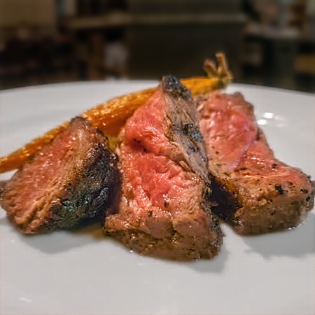 Prime Steak with Roasted Baby Carrot