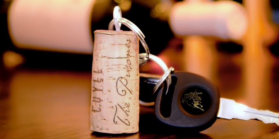 Tim Creehan's Cuvee 30A Wine Cork Key Ring