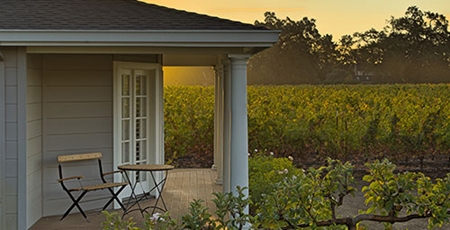 Sunset on the Porch at Saint Helena Winery