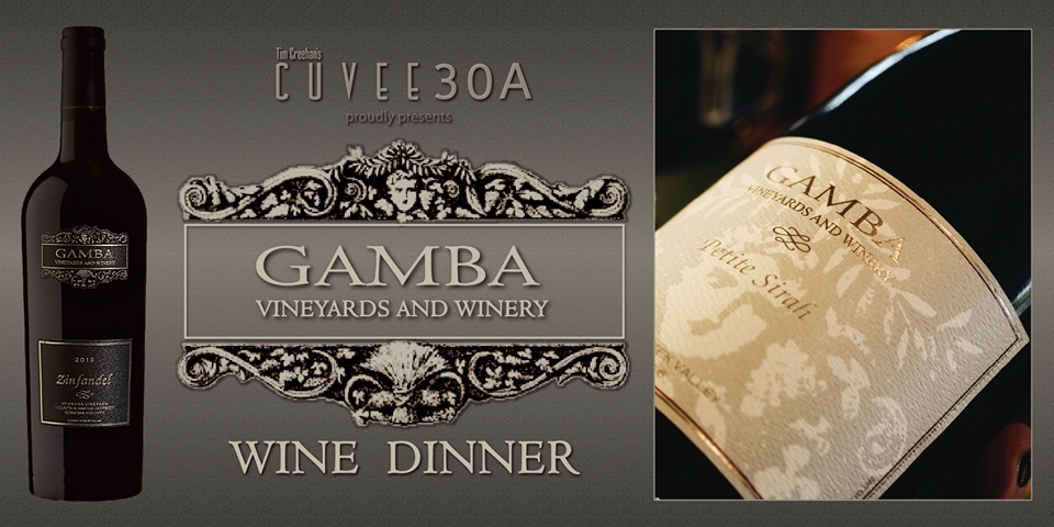 Gamba Vineyards Wine Dinner @Cuvee30A | February 11, 2025