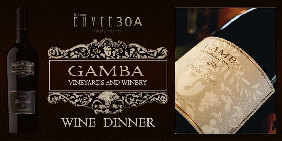 Gamba Vineyards Wine Dinner @Cuvee30A | February 11, 2025