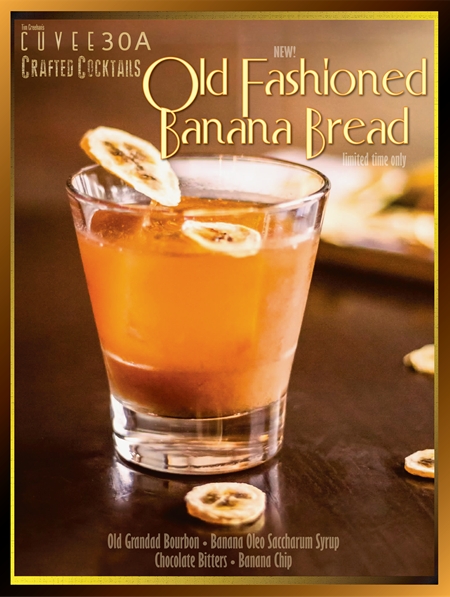 Old Fashioned Banana Bread | Handcrafted Cocktail at Cuvee 30A