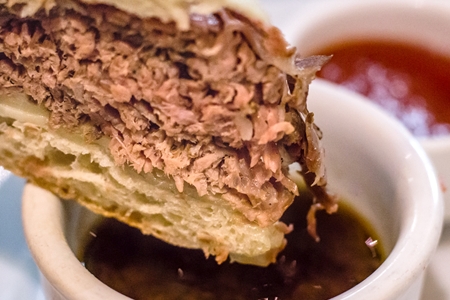 French Dip au jus with Provolone Cheese