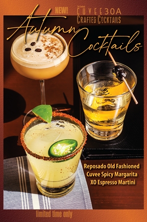 Autumn Cocktail Features @Cuvee30A