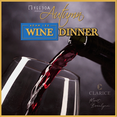 Autumn Adam Lee Wine Dinner @Cuvee30A