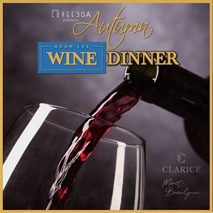 Autumn Adam Lee Wine Dinner at Cuvee 30A November 6th