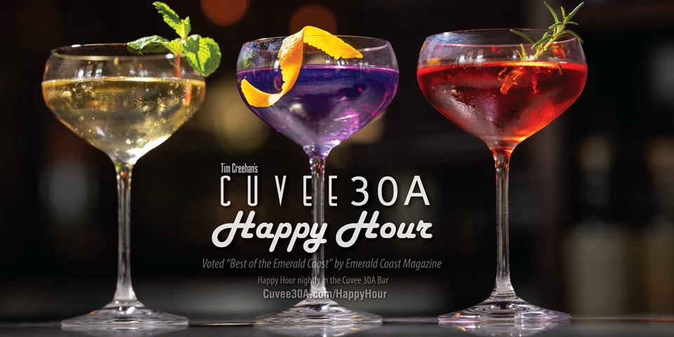 Happy Hour in the Bar at Cuvee 30A