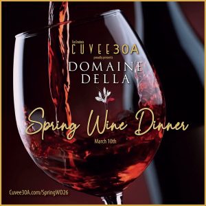 Domaine Della Spring Wine Dinner hosted by Winemaker David Hejl, Chef Tim Creehan @Cuvee30A March 10, 2026