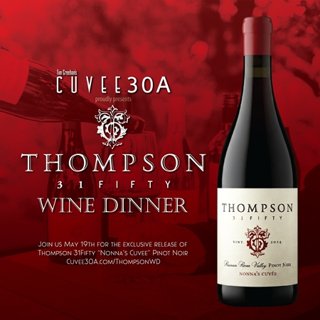 Thompson 31Fifty Wine Dinner May 19th