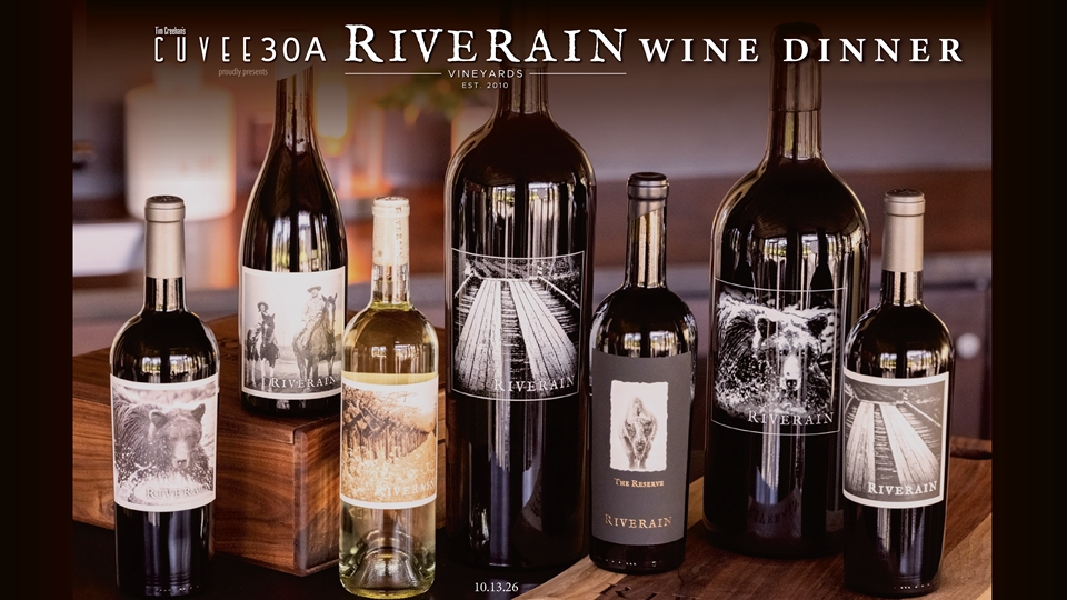 30A Autumn Riverain Wine Dinner | October 13, 2026 | Cuvee 30A
