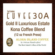 Cuvee 30A Gold ll Luxurious Estate Kona Coffee Blend (2×12 oz Bag – French Press)